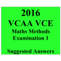 2016- VCAA VCE Maths Methods End of Year Exam 1 - Detailed Answers